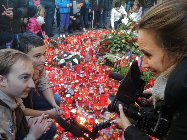 Nat��en� na N�rodn� t��d� (Foto Magdalena Zindulkov�)